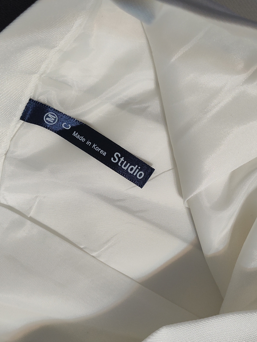 Studio C White Lined Skirt Size M - Picture 6 of 11